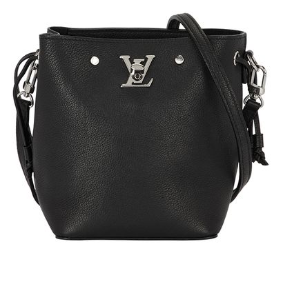 Louis Vuitton Nano Lockme Bucket, &pound;995, Handbags, Black, Lambskin Leather, Front view